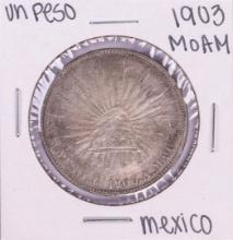 1903 Mo AM Mexico Un Peso Silver Coin