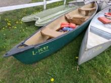 Green Poly 16' Canoe, Ser # ZEP59578E404 (5268)