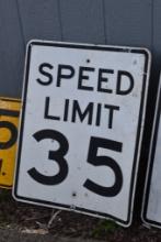 Speed Limit 35 Metal Sign