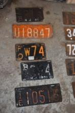 5 NJ Vintage License Plates