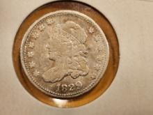 1829 Capped bust Half Dime