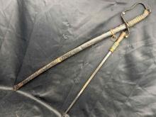 2 Swords Unmarked Officers Saber and Small India Sword
