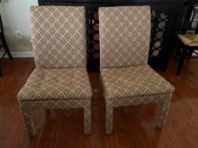 Two Upholstered Chairs - Like New (pickup only)(Matches Chairs in Lot 271)