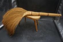 Wooden Stool & Sweep