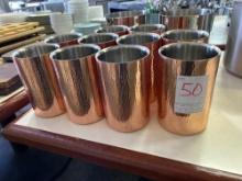 GET 5 in. x 7.5 in. Double Wall Insulated Copper Plated Wine Coolers