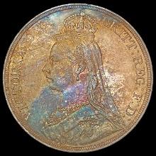 1887 G. Britain Silver Crown CHOICE AU