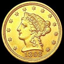 1893 $2.50 Gold Quarter Eagle UNCIRCULATED