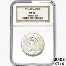 1934 Texas Half Dollar NGC MS66