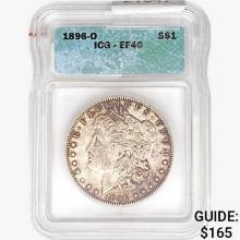 1896-O Morgan Silver Dollar ICG EF40