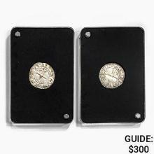 - Silver Crusader Knight Coins-Jerusalem [2 Coins]