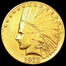 1913 $10 Gold Eagle CLOSELY UNCIRCULATED