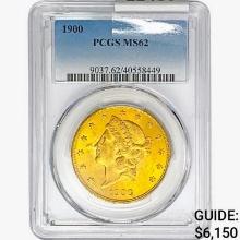 1900 $20 Gold Double Eagle PCGS MS62