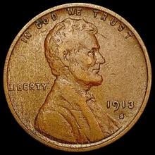 1913-S Wheat Cent NEARLY UNCIRCULATED