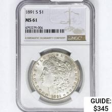 1891-S Morgan Silver Dollar NGC MS61