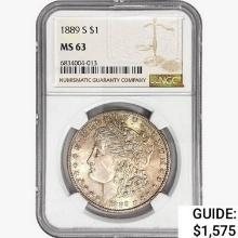 1889-S Morgan Silver Dollar NGC MS63