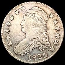 1824 OVD Capped Bust Half Dollar NICELY CIRCULATED