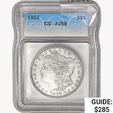 1902 Morgan Silver Dollar ICG AU58