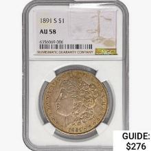1891-S Morgan Silver Dollar NGC AU58