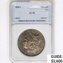1896-S Morgan Silver Dollar NNC AU58