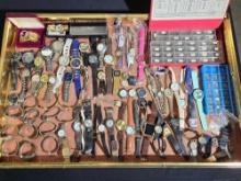 Large Case Lot Full of Men's and Ladies Watches