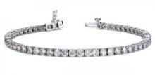 CERTIFIED 14K WHITE GOLD 10.00 CTW G-H SI2/I1 TENNIS BRACELET MADE IN USA