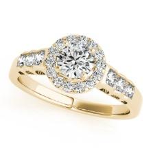 Certified 1.05 Ctw SI2/I1 Diamond 14K Yellow Gold Wedding Ring