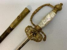 ANTIQUE ST.GEORGE DIPLOMATIC OFFICER HONORARY SWORD VATICAN 19TH C