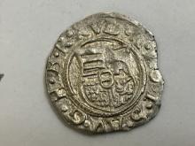 LATE MEDIEVAL 16th CENTURY SILVER MADONA DENAR COIN OF THE HUNGARIAN KINGS