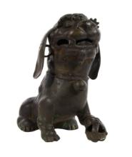 Chinese Hollow Cast Bronze Foo Lion