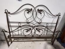 Wrought Iron Head and Foor Board for Queen Size Bed