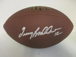 Terry Bradshaw of the Pittsburgh Steelers signed autographed brown full size football PAAS COA 034