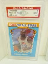Michael Jordan Bulls 1990 Fleer All Star #5 graded PAAS Mint 8.5