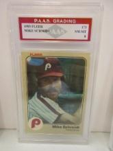 Mike Schmidt Phillies 1983 Fleer #173 graded PAAS NM-MT 8