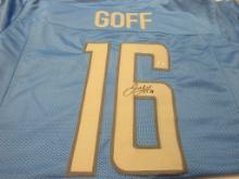 Jared Goff of the Detroit Lions signed autographed football jersey PAAS COA 059