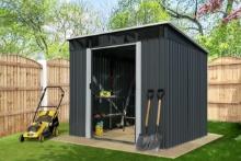 TMG MS0809P Metal Shed Pent With Skylight