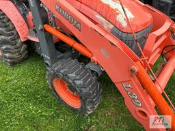 Kubota L39 tractor loader backhoe, GP bucket, skid loader mount, 24in digging bucket, OROPS, 629