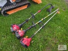 (3) Homelite string trimmers