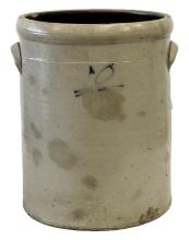 Antique 10-Gallon Molded Handle Stoneware Crock