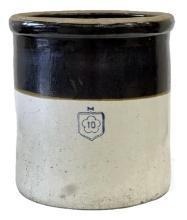 Antique Nelson McCoy 15-Gallon Stoneware Crock