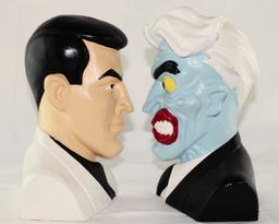WARNER BROTHERS TWO FACE BOOKENDS