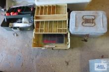 Metal and plastic tackle boxes