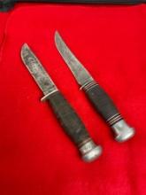 2x Vintage Fixed Blade Knives - Robeson Shured GE & Remington RH 70