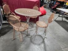 Vintage Iron Patio Table and Chairs