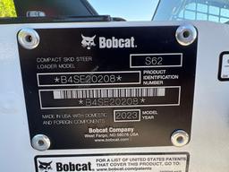 2023 BOBCAT S62 SKID STEER powered by diesel engine, equipped with rollcage, auxiliary hydraulics,