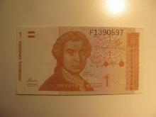 Foreign Currency: Croatia 1 Dinara (UNC)