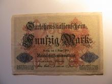 Foreign Currency: WWI 1914 Germany 50 Mark