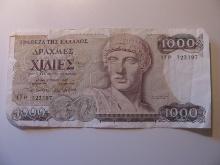 Foreign Currency: 1987 Greece 1,000 Drachma