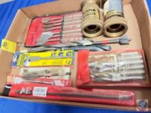 Assortment of Drill Bits, (2)...Wooster Brass Fire Hose Nozzles