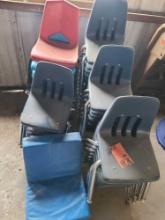 Group of Assorted Student Chairs
