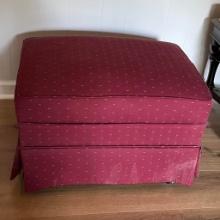 Rolling Cranberry Ottoman
